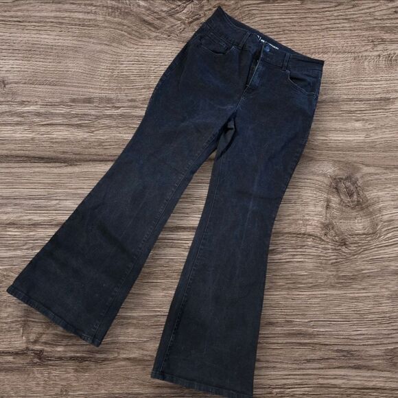 No Boundaries Black Stretch Flare Jeans Plus Size - Picture 1 of 5